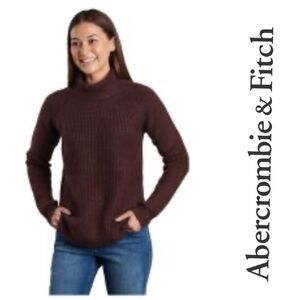Abercrombie & Fitch Women's Maroon Turtleneck Sweater